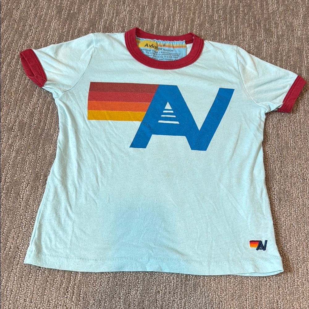 Aviator Nation Kids T-Shirt - Blue and Red
